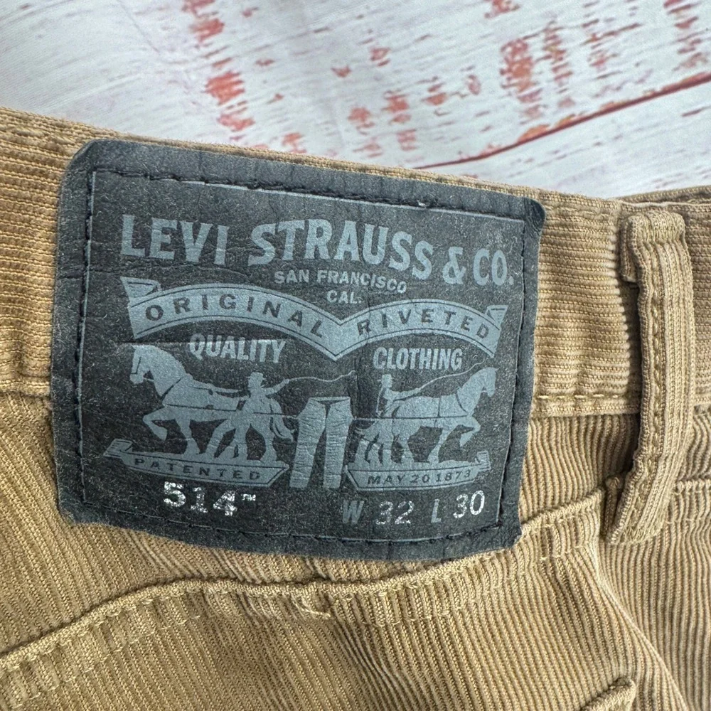 Levis 514 Corduroy Pants Mens 32x30 Straight Fit  Tan Brown  5-Pocket Trousers